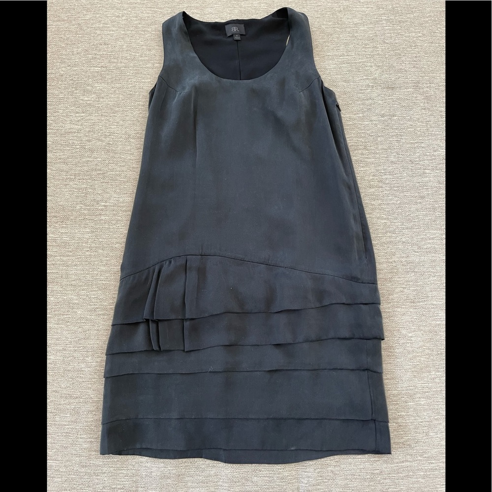 Banana Republic Monogram Silk Black Dress sz 0